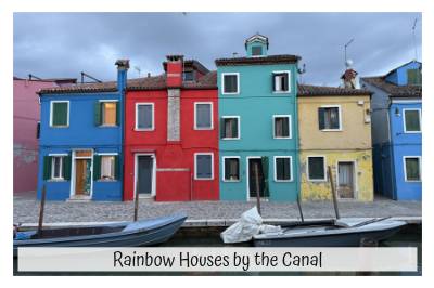 Rainbow Houses by the Canal